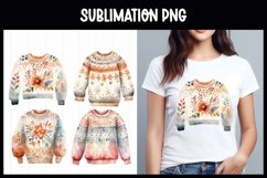 Knitted Sweaters Sublimation Clip Art I Clipart PNG Product Image 1