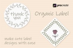 Organic Label | Procreate Brushes Product Image 1