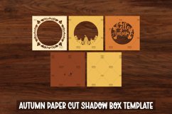 Autumn Gnome Paper Cut Shadow Box, Autumn Paper Cut Product Image 2