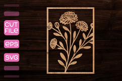 30 Frames with Flowers SVG,Wood cut frame template Product Image 13