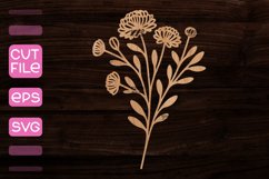 Bouquet of Flowers Laser Cut I Laser Cut SVG Product Image 1