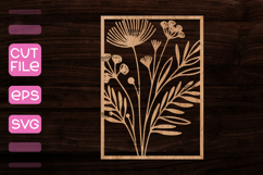 30 Frames with Flowers SVG,Wood cut frame template Product Image 14