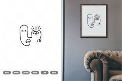Minimalism Abstract Face SVG &amp; Clipart Product Image 1
