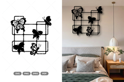 Geometrical Butterflies Wall Decor SVG &amp; Clipart Product Image 1