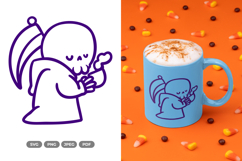 Chibi Grim Reaper SVG &amp; Clipart - Halloween Clipart Product Image 1