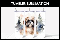 6 Winter Shih Tzu Dog Tumbler Sublimation|Winter Tumbler Product Image 3