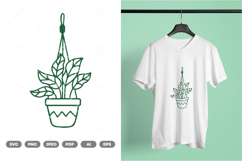 Hanging Potted Plant SVG &amp; Clipart Product Image 1