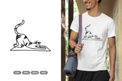 Cute Yoga Cat SVG &amp; Clipart Product Image 1
