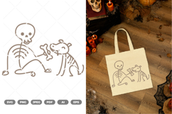 Skeleton Man and Dog SVG &amp; Clipart Product Image 1