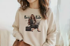 Boss Babe Charm - Empowering Businesswoman PNG Clip Art Product Image 2