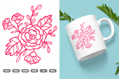 Flower Doodle SVG &amp; Clipart Product Image 1