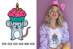 Party Mouse Colored SVG &amp; Clipart Product Image 1