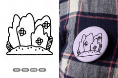 Kawaii Spring Bushes SVG &amp; Clipart Product Image 1