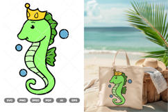 Seahorse Colored SVG &amp; Clipart Product Image 1