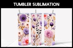 6 3D Tumbler Wrap 3D Seamless Flowers I Tumbler Sublimation Product Image 7