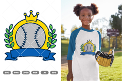 Baseball Emblem Colored SVG &amp; Clipart Product Image 1