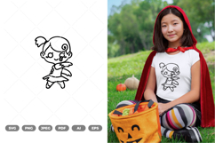 Kawaii Chibi Zombie Girl SVG &amp; Clipart Product Image 1