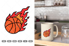 Basketball Colored SVG &amp; Clipart Product Image 1