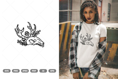 Animal Skull and Mushrooms SVG &amp; Clipart Product Image 1