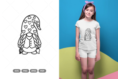 Valentine's Gnome SVG &amp; Clipart Product Image 1