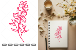 Flower Doodle SVG &amp; Clipart Product Image 1