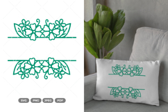 Floral Split Border SVG &amp; Clipart Product Image 1