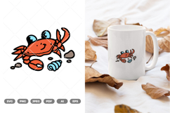 Crab Colored SVG &amp; Clipart Product Image 1