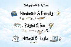 Snappy Note Playful Handwriting Font with Doodles Product Image 2