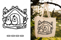 Bird House Doodle SVG &amp; Clipart Product Image 1