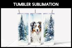 6 Winter Aussie Dog Tumbler Sublimation |Winter Tumbler Product Image 7