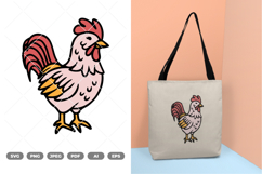 Chicken Colored SVG &amp; Clipart Product Image 1