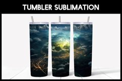 6 Night Landscape View from the Sky Tumbler Sublimation Product Image 3