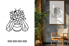 Flower Bee SVG &amp; Clipart Product Image 1