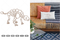 Dinosaur Skeleton SVG &amp; Clipart Product Image 1