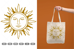 Boho Sun SVG &amp; Clipart Product Image 1