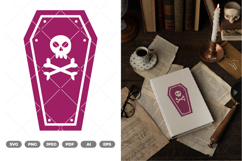 Coffin Skull SVG &amp; Clipart Product Image 1