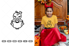 Pumpkin Princess SVG &amp; Clipart Product Image 1