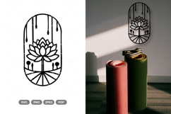 Lotus Wall Decor SVG &amp; Clipart Product Image 1