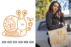 Snail Robot SVG &amp; Clipart Product Image 1