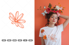 Flower Petals Doodle SVG &amp; Clipart Product Image 1