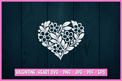 8 Paper Cut Floral Heart , Paper Cut Heart SVG Product Image 3