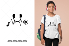 Music Heartbeat SVG &amp; Clipart Product Image 1
