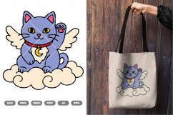 Lucky Cat Colored SVG &amp; Clipart Product Image 1