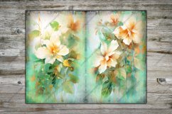 Teal and Gold Flowers, Posters, Backgrounds and Junk Journal Product Image 16