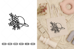 Floral Saturnus SVG &amp; Clipart Product Image 1