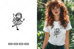 Fairy Doodle SVG &amp; Clipart Product Image 1