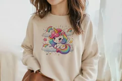 Adorable Baby Rainbow Unicorn Png Clip Art Product Image 2