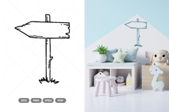 Wooden Sign Doodle SVG &amp; Clipart Product Image 1