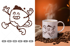 Coffee Cup Mascot SVG &amp; Clipart Product Image 1