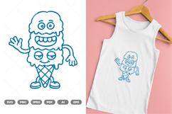 Ice Cream Monster SVG &amp; Clipart Product Image 1